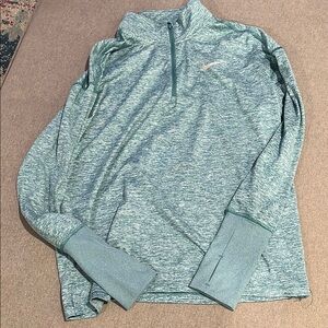 Nike Teal Heather Quarter-Zip Top